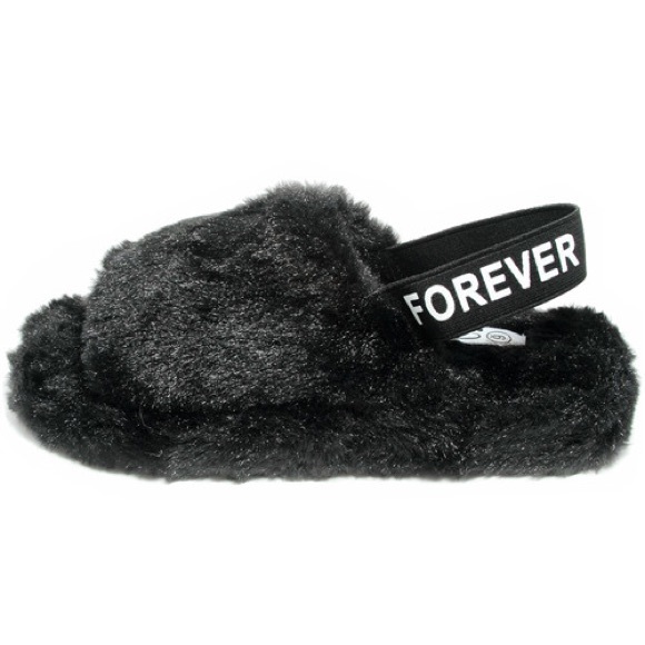 Shoes - Women Fur Slides Sandals